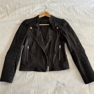 Italian Leather Jacket - Black S